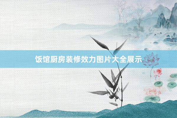 饭馆厨房装修效力图片大全展示